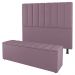 Kit Cabeceira e Baú Cama Box Casal Cora 140cm Suede Rosé - Desk Design