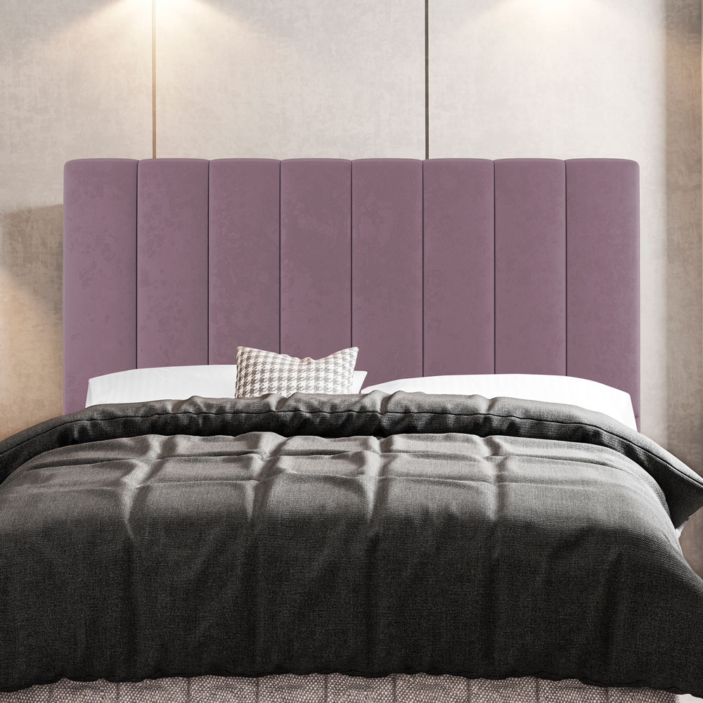 Kit Cabeceira e Baú Cama Box Casal Cora 140cm Suede Rosé - Desk Design