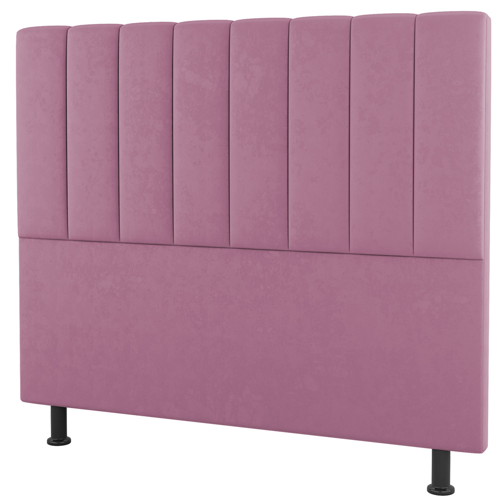 Kit Cabeceira e Baú Cama Box Casal Cora 140cm Suede Rosa - Desk Design