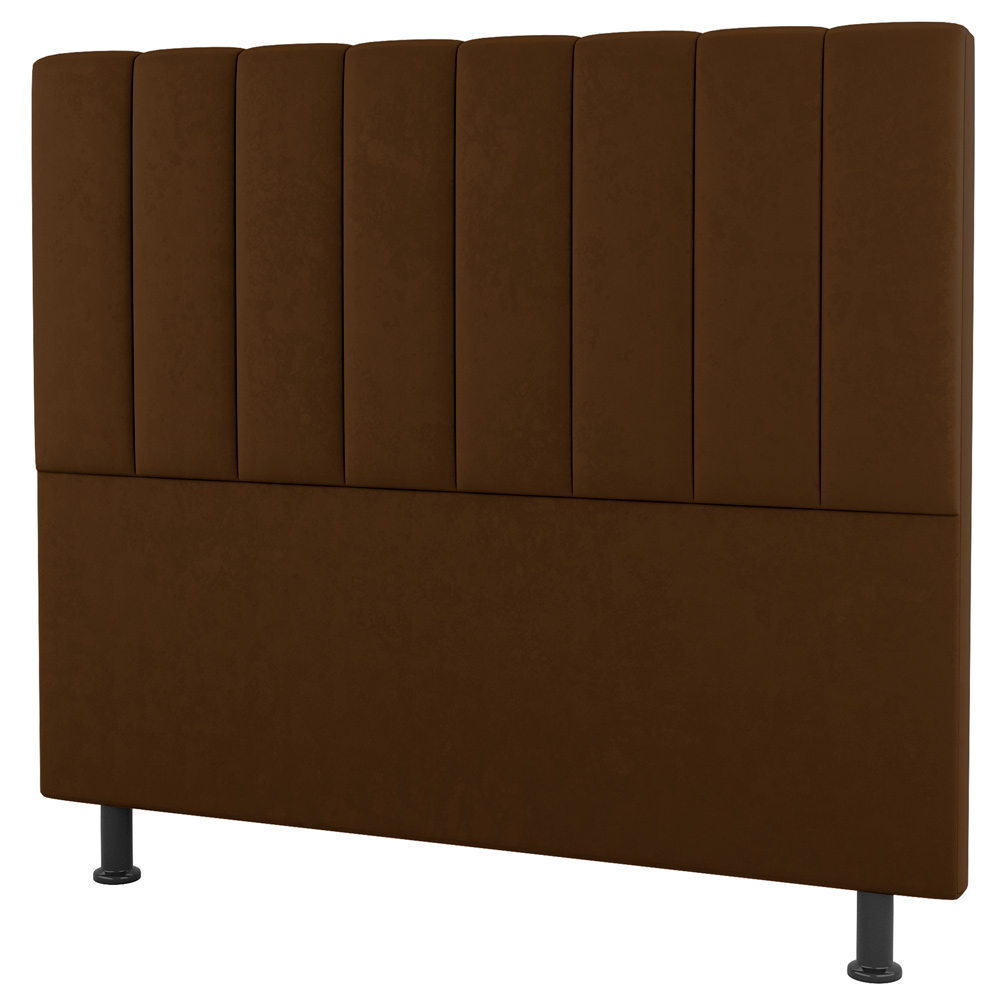 Kit Cabeceira e Baú Cama Box Casal Cora 140cm Suede Terracota - Desk Design