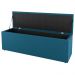 Kit Cabeceira e Baú Cama Box Casal Cora 140cm Suede Turquesa - Desk Design
