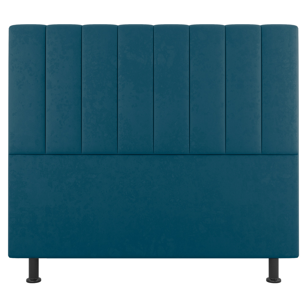 Kit Cabeceira e Baú Cama Box Casal Cora 140cm Suede Turquesa - Desk Design