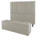 Kit Cabeceira e Baú Cama Box Casal Grace 140cm Sintético Bege - Desk Design