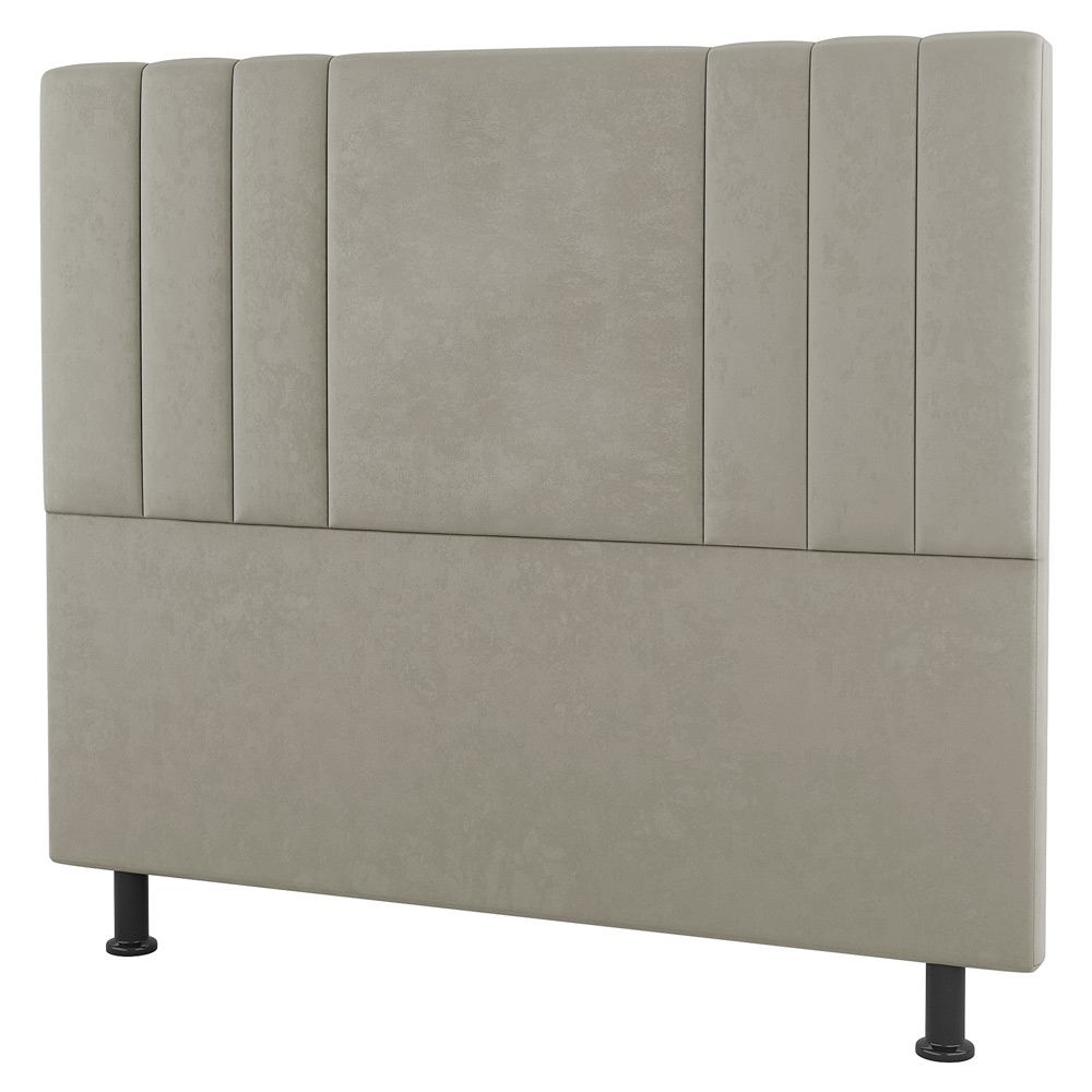 Kit Cabeceira e Baú Cama Box Casal Grace 140cm Sintético Bege - Desk Design