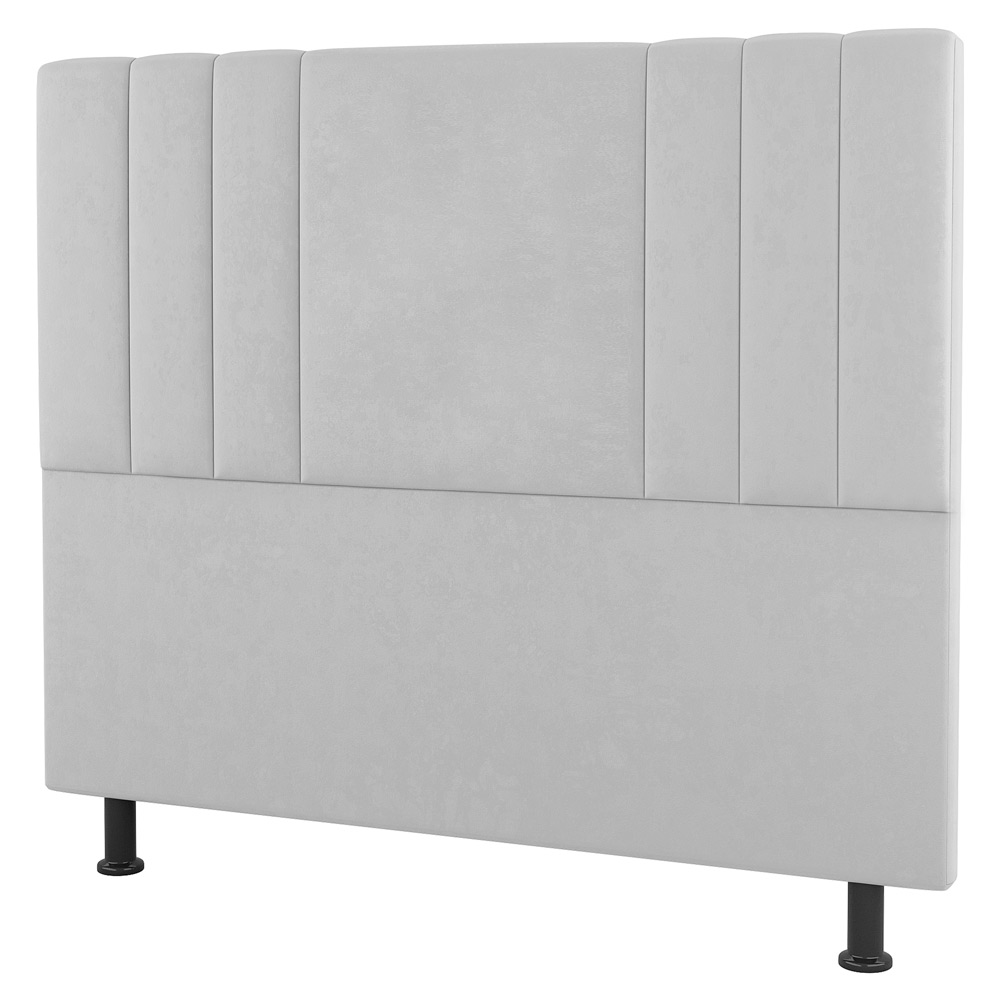 Kit Cabeceira e Baú Cama Box Casal Grace 140cm Sintético Branco - Desk Design
