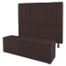 Kit Cabeceira e Baú Cama Box Casal Grace 140cm Sintético Marrom - Desk Design