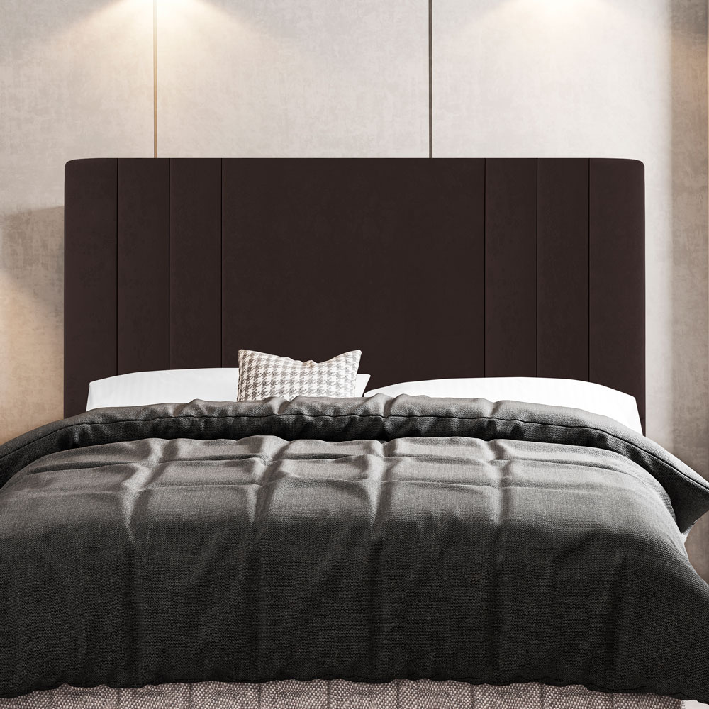 Kit Cabeceira e Baú Cama Box Casal Grace 140cm Sintético Marrom - Desk Design