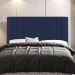 Kit Cabeceira e Baú Cama Box Casal Grace 140cm Suede Azul Marinho - Desk Design
