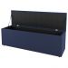 Kit Cabeceira e Baú Cama Box Casal Grace 140cm Suede Azul Marinho - Desk Design