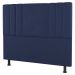 Kit Cabeceira e Baú Cama Box Casal Grace 140cm Suede Azul Marinho - Desk Design