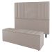 Kit Cabeceira e Baú Cama Box Casal Grace 140cm Suede Bege - Desk Design