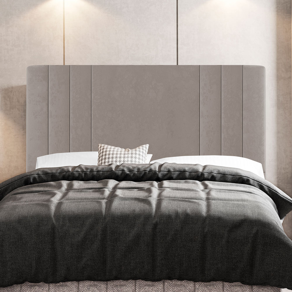 Kit Cabeceira e Baú Cama Box Casal Grace 140cm Suede Bege - Desk Design