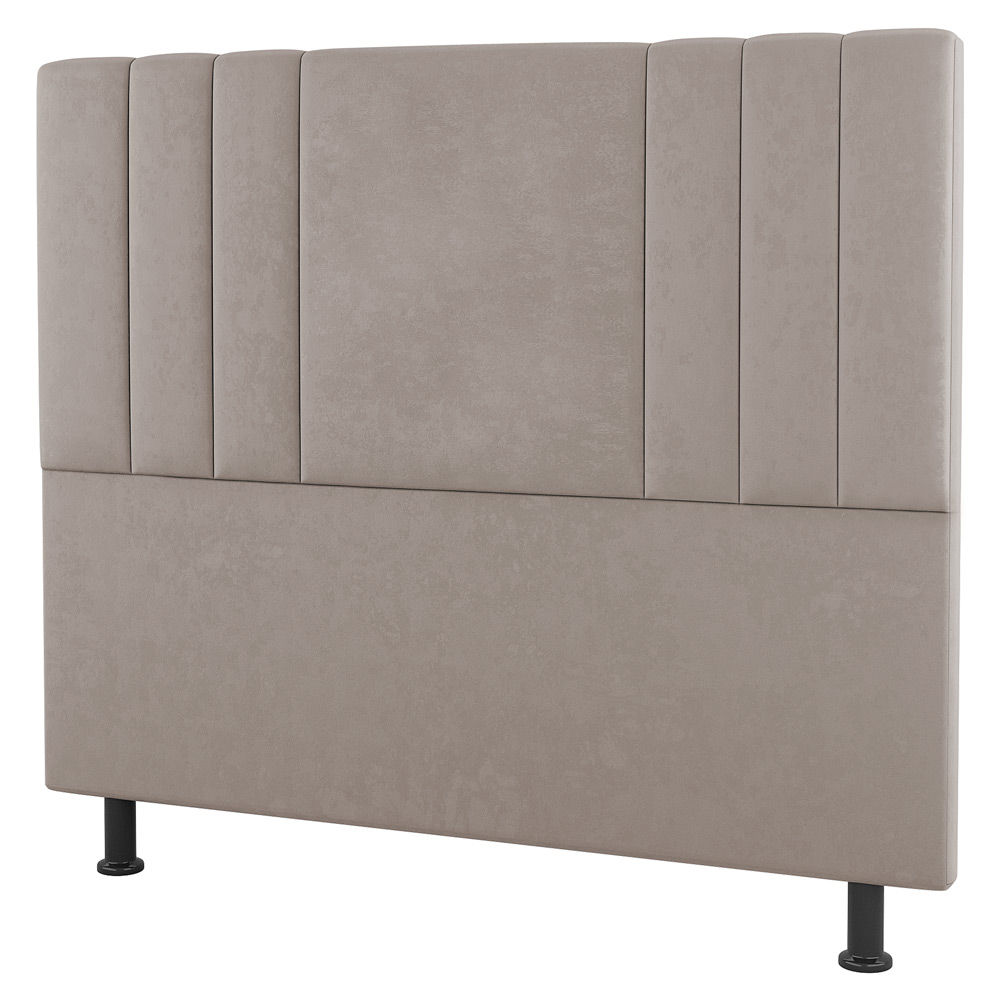 Kit Cabeceira e Baú Cama Box Casal Grace 140cm Suede Bege - Desk Design