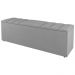 Kit Cabeceira e Baú Cama Box Casal Grace 140cm Suede Cinza Claro - Desk Design