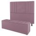 Kit Cabeceira e Baú Cama Box Casal Grace 140cm Suede Rosé - Desk Design