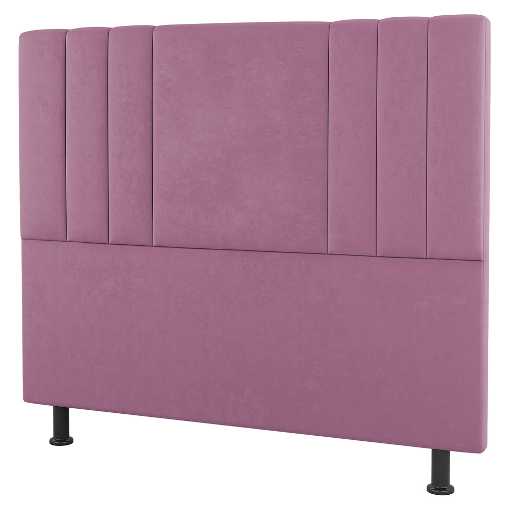 Kit Cabeceira e Baú Cama Box Casal Grace 140cm Suede Rosa - Desk Design
