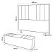 Kit Cabeceira e Baú Cama Box Casal Grace 140cm Suede Turquesa - Desk Design