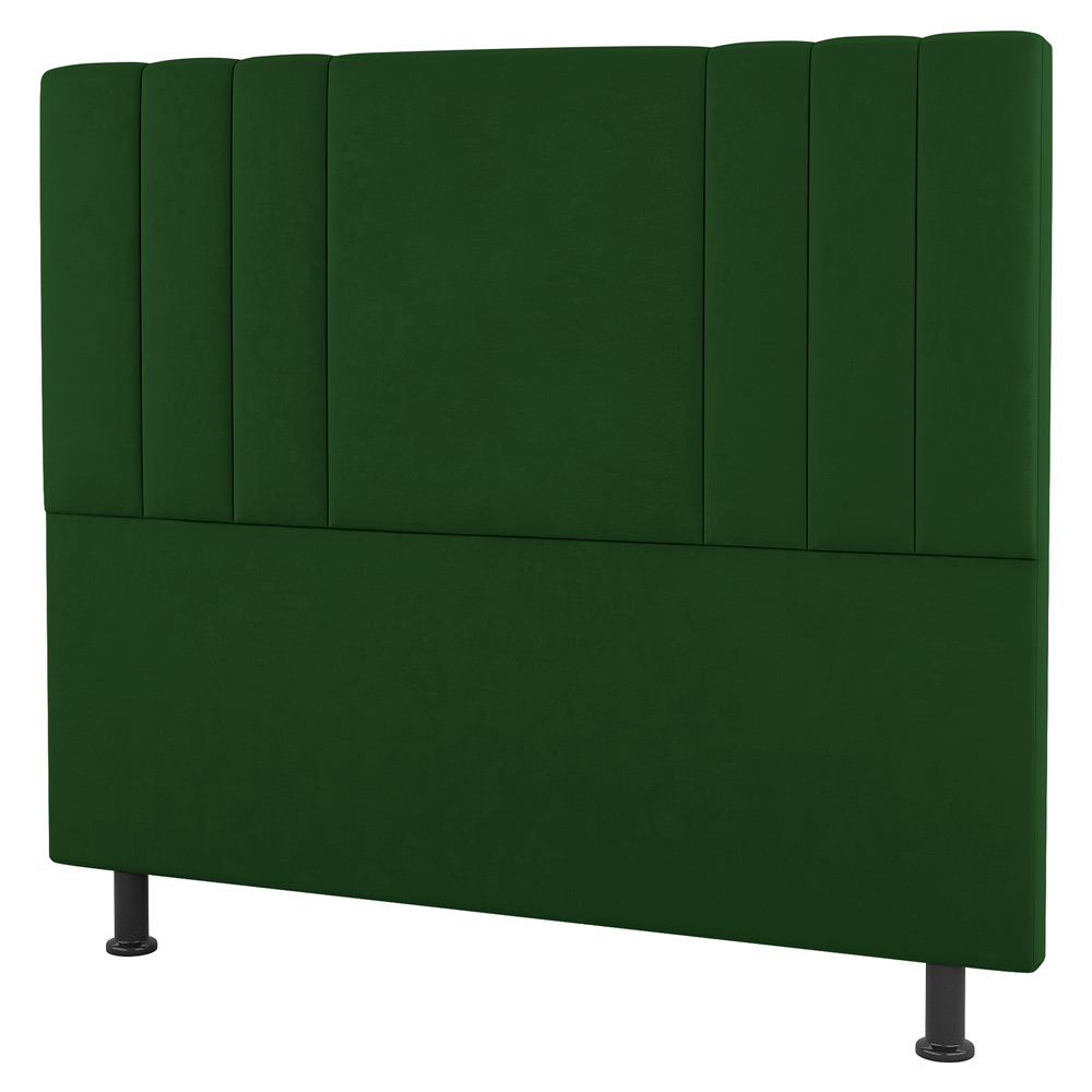 Kit Cabeceira e Baú Cama Box Casal Grace 140cm Suede Verde - Desk Design