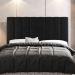 Kit Cabeceira e Baú Cama Box King Size Cora 195cm Suede Preto - Desk Design