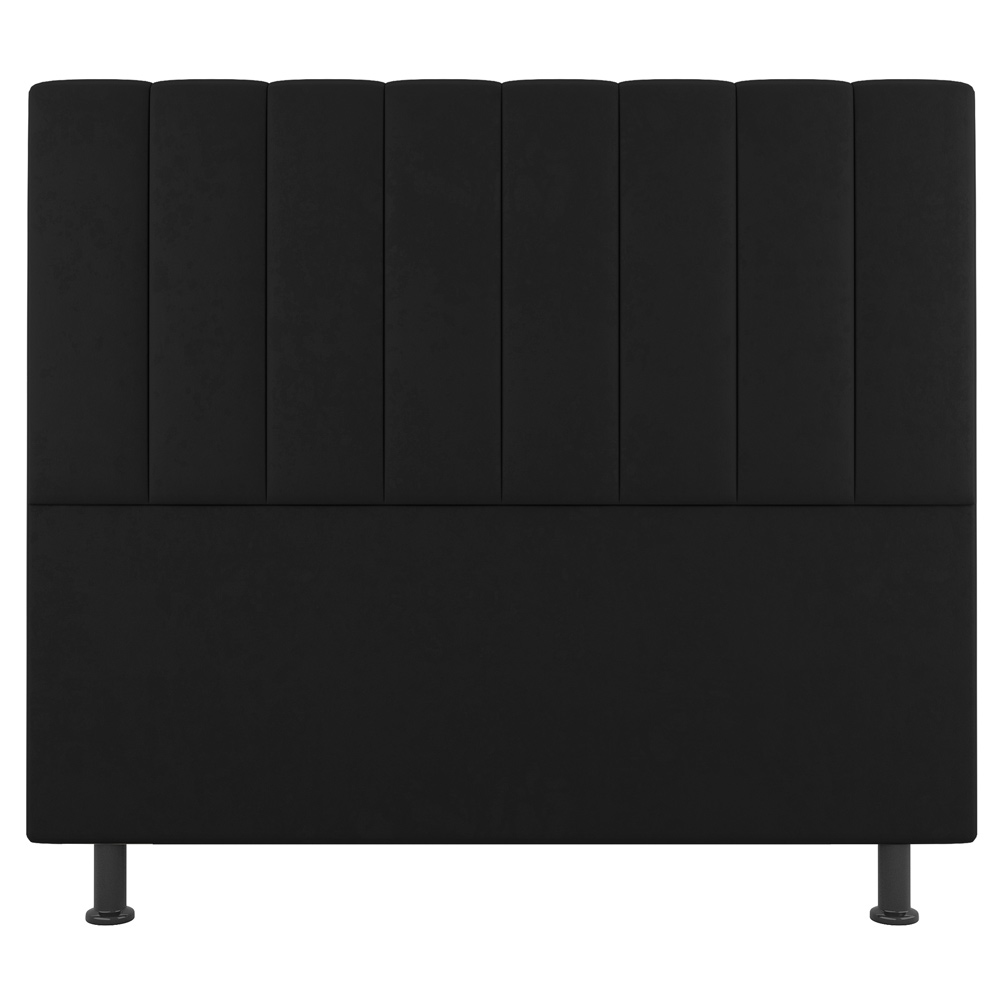 Kit Cabeceira e Baú Cama Box King Size Cora 195cm Suede Preto - Desk Design
