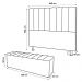 Kit Cabeceira e Baú Cama Box Queen Size Cora 160cm Suede Bege - Desk Design
