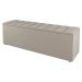 Kit Cabeceira e Baú Cama Box Queen Size Cora 160cm Suede Bege - Desk Design