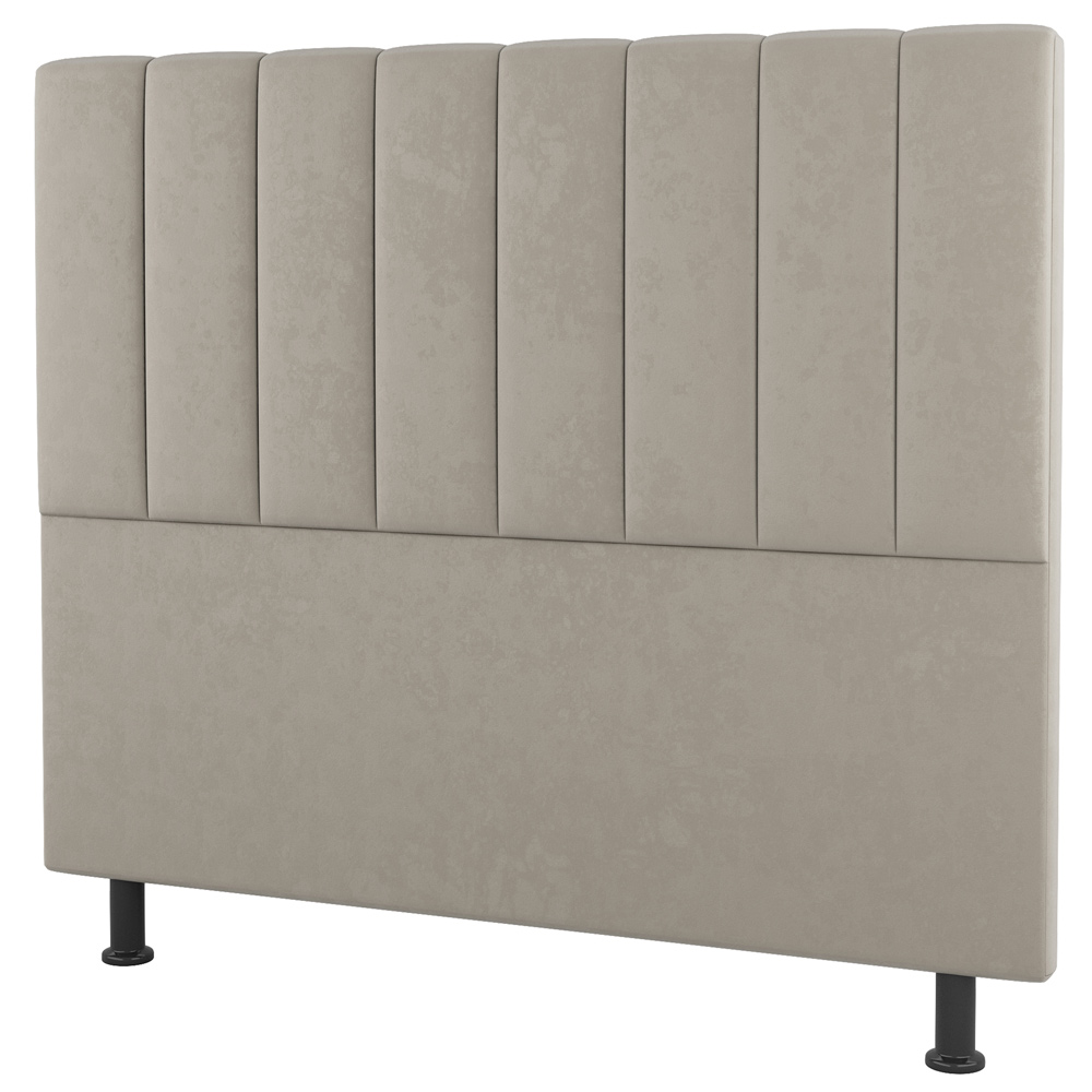 Kit Cabeceira e Baú Cama Box Queen Size Cora 160cm Suede Bege - Desk Design