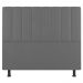 Kit Cabeceira e Baú Cama Box Solteiro Cora 90cm Suede Cinza Claro - Desk Design