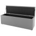 Kit Cabeceira e Baú Cama Box Solteiro Cora 90cm Suede Cinza Claro - Desk Design