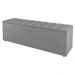 Kit Cabeceira e Baú Cama Box Solteiro Cora 90cm Suede Cinza Claro - Desk Design