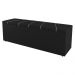 Kit Cabeceira e Baú Cama Box Solteiro Dallas 90cm Sintético Preto - Desk Design