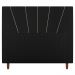 Kit Cabeceira e Baú Cama Box Solteiro Dallas 90cm Sintético Preto - Desk Design