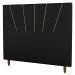 Kit Cabeceira e Baú Cama Box Solteiro Dallas 90cm Sintético Preto - Desk Design