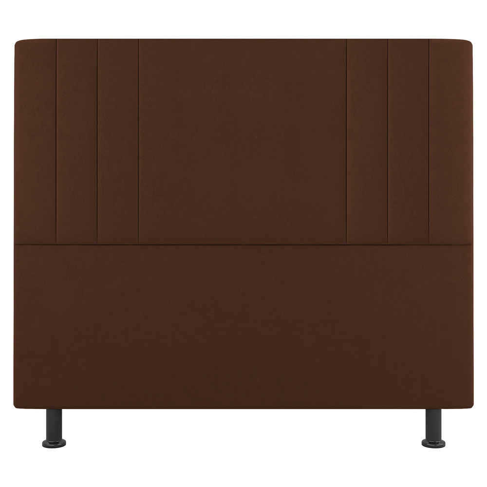 Kit Cabeceira e Baú Cama Box Solteiro Grace 90cm Suede Terracota - Desk Design