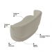 Kit Poltrona e Namoradeira Aisha Orgânica Suede Bege - Desk Design