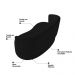 Kit Poltrona e Namoradeira Aisha Orgânica Suede Preto - Desk Design