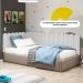 Painel Cabeceira Cama Box Casal Queen Size Lana 160cm Sintético Branco - Desk Design