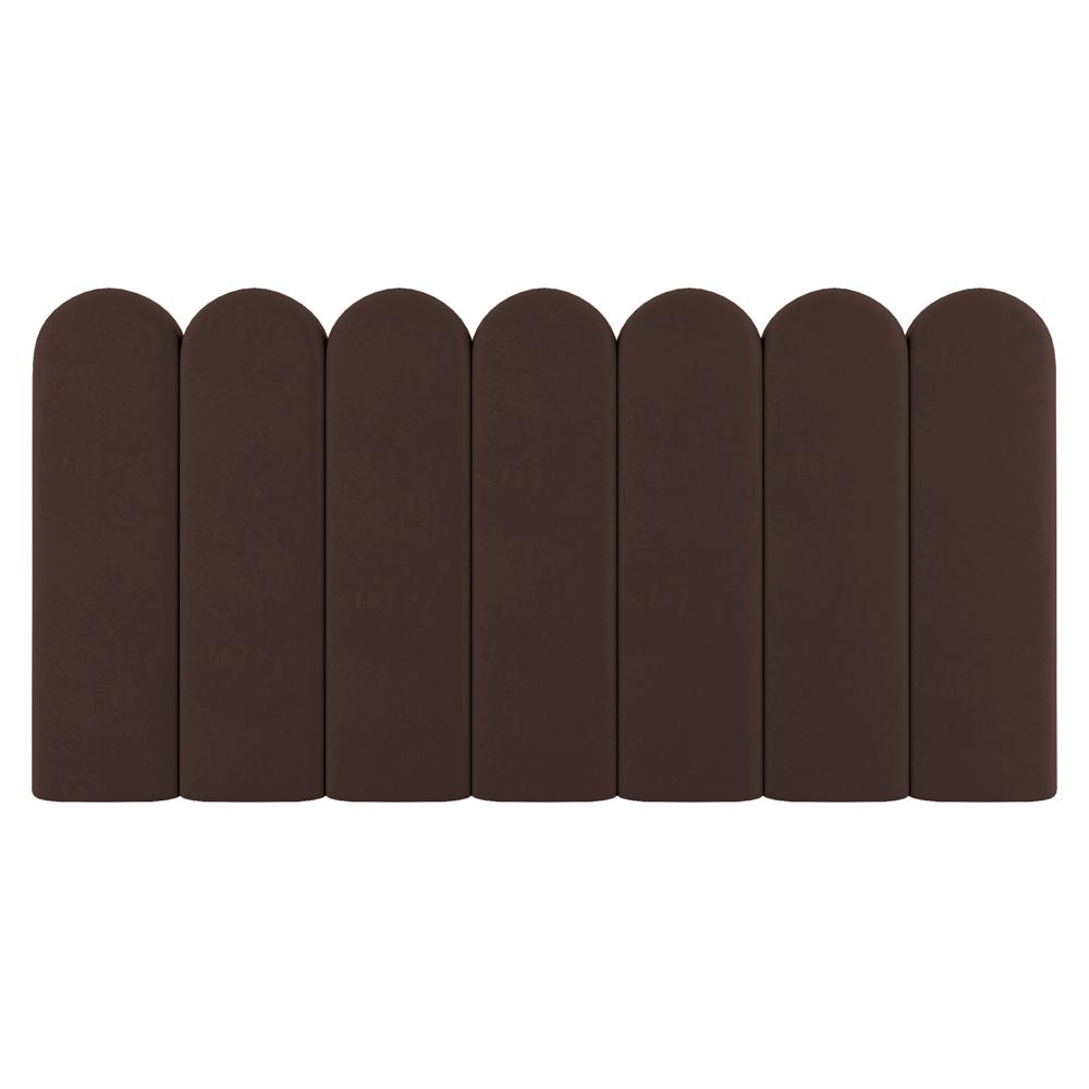 Painel Cabeceira Cama Box Solteiro Lana 90cm Suede Marrom - Desk Design