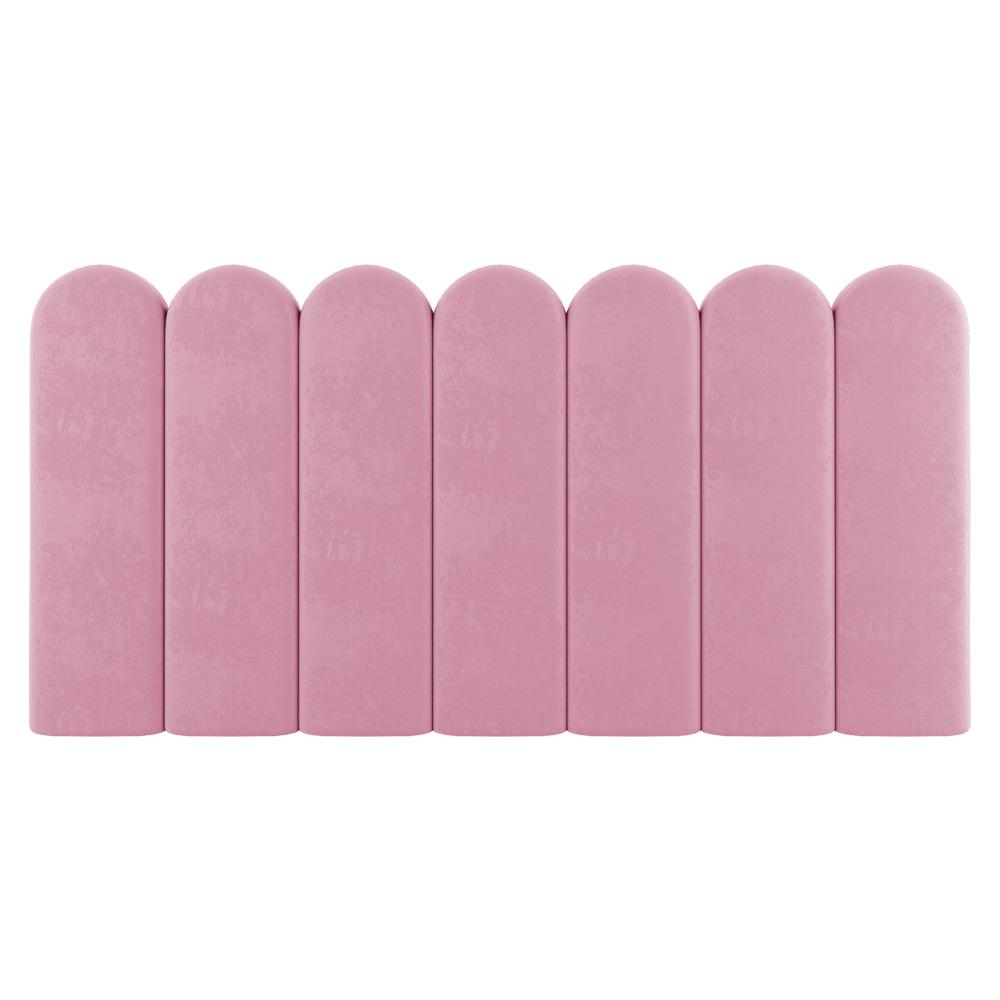 Painel Cabeceira Cama Box Solteiro Lana 90cm Suede Rosa - Desk Design