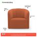 Poltrona Decorativa Living Abby Veludo Terracota - Desk Design