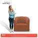 Poltrona Decorativa Living Abby Veludo Terracota - Desk Design