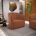 Poltrona Decorativa Living Abby Veludo Terracota - Desk Design