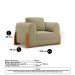 Poltrona Decorativa Living Bloom com Pés de Madeira Bouclê Bege - Desk Design