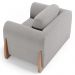 Poltrona Decorativa Living Bloom com Pés de Madeira Bouclê Cinza - Desk Design