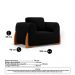 Poltrona Decorativa Living Bloom com Pés de Madeira Bouclê Preto - Desk Design
