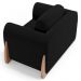 Poltrona Decorativa Living Bloom com Pés de Madeira Bouclê Preto - Desk Design