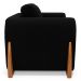 Poltrona Decorativa Living Bloom com Pés de Madeira Bouclê Preto - Desk Design