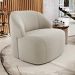Poltrona Decorativa Living Kaya Orgânica Veludo Bege - Desk Design