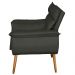 Poltrona Decorativa Moderna Sala de Estar e Recepção Monza Pés Palito Suede Cinza - Desk Design