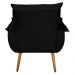 Poltrona Decorativa Moderna Sala de Estar e Recepção Monza Pés Palito Suede Preto - Desk Design